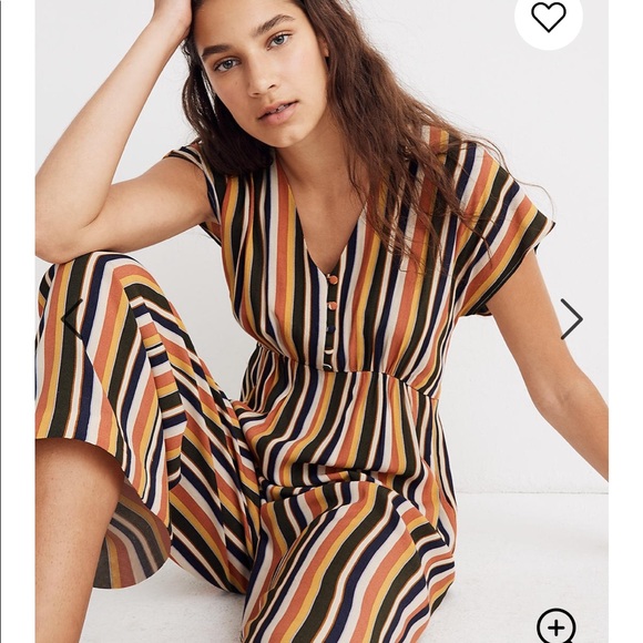 NEW • Madewell • V Neck Button Front Jumpsuit 4 - Picture 2 of 7